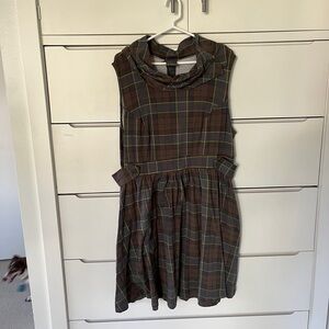 Hot Topic Outlander Fraser Tartan Cowl Neck Dress Plus Size 2 Plaid Cosplay